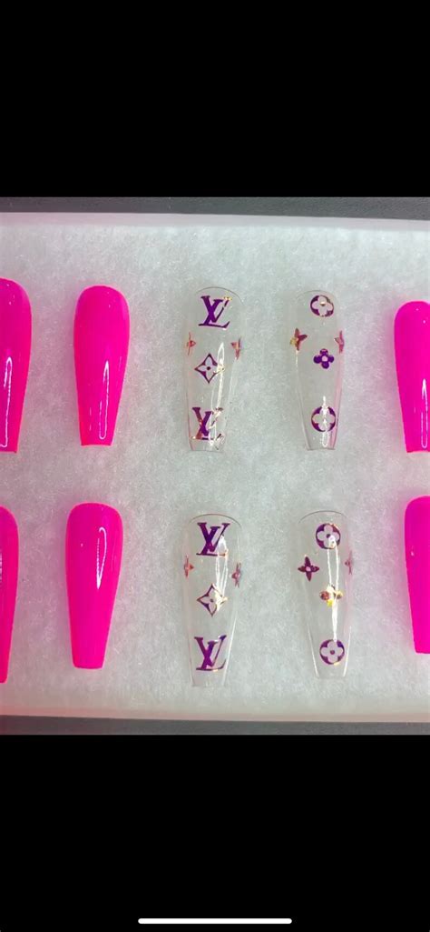 louis vuitton press on nails|louis vuitton inspired nails.